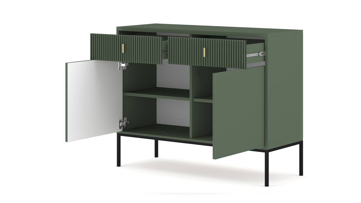 Kommode MAGGIORE grün dunkel B/H/T: ca. 104,2x82,5x39 cm