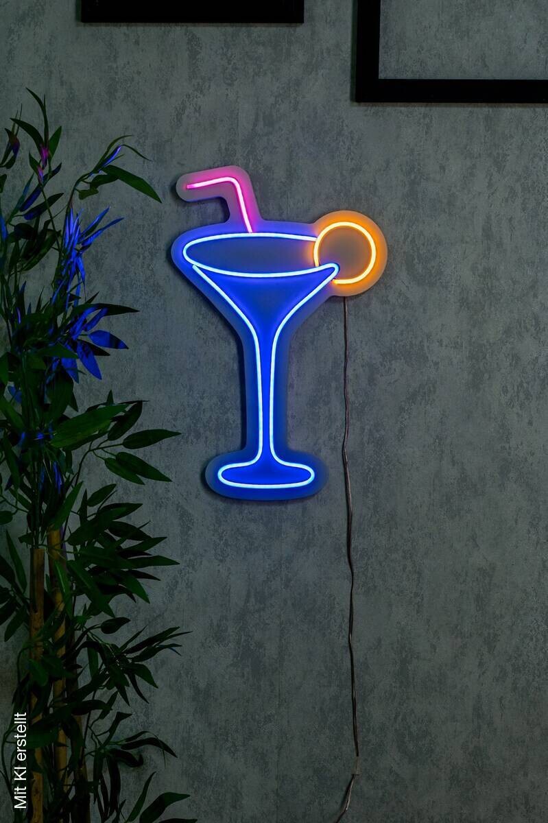 Opviq LED-Wandleuchte mehrfarbig PVC B/H/T/L: ca. 29x45x2x29 cm