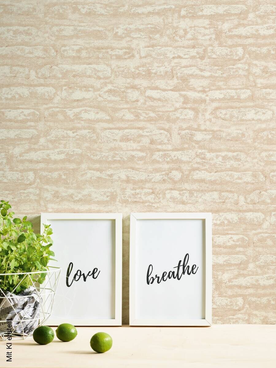 A.S.Creation Vliestapete Attractive 2 Steine beige B/L: ca. 53x1005 cm