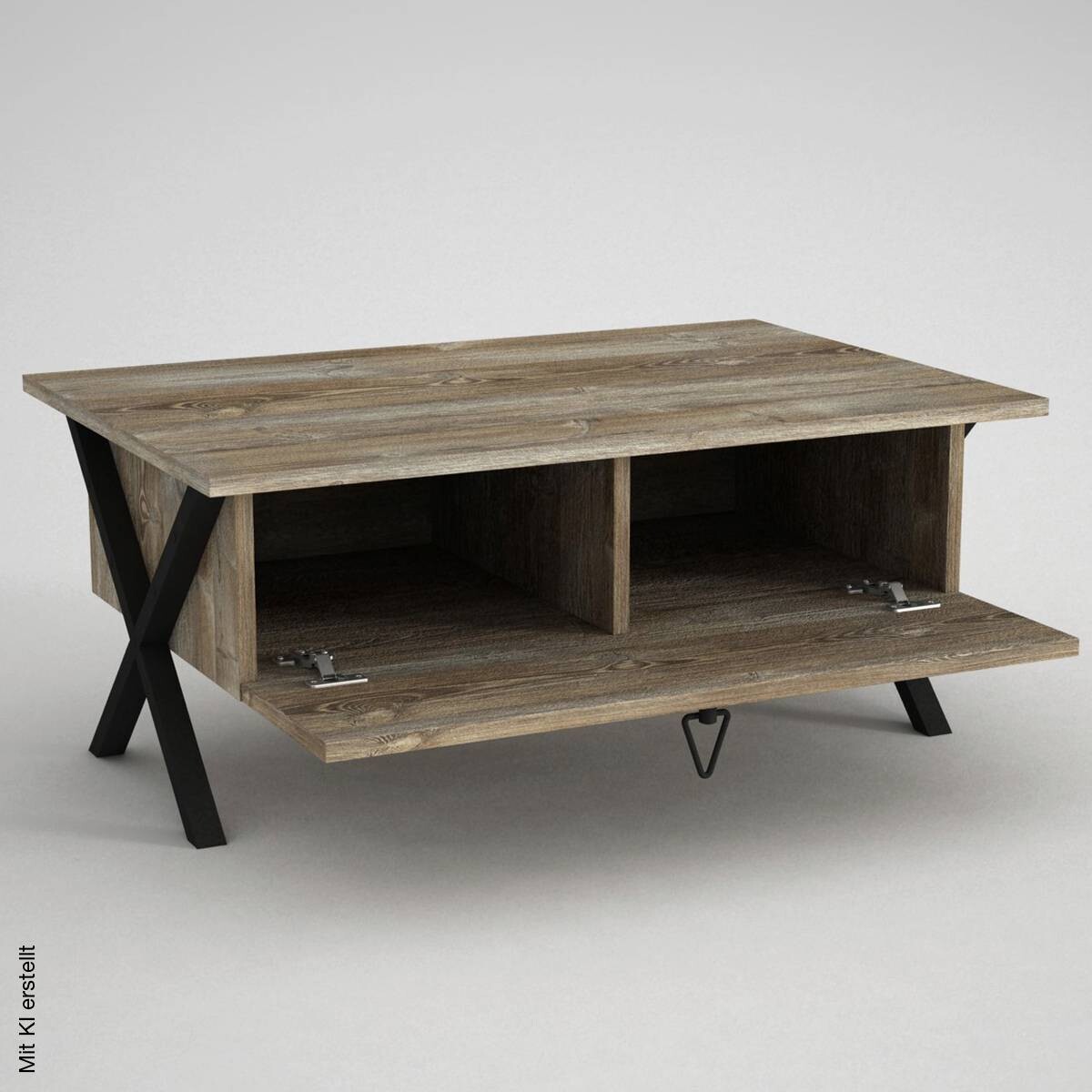 Couchtisch Zeth Eiche Nachbildung B/H/T: ca. 90x39x60 cm