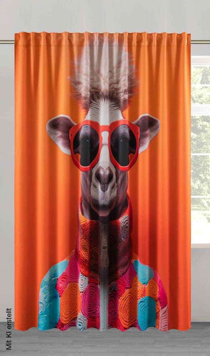 POCOline Verdunklungsvorhang Paco-Brille orange B/L: ca. 250x245 cm
