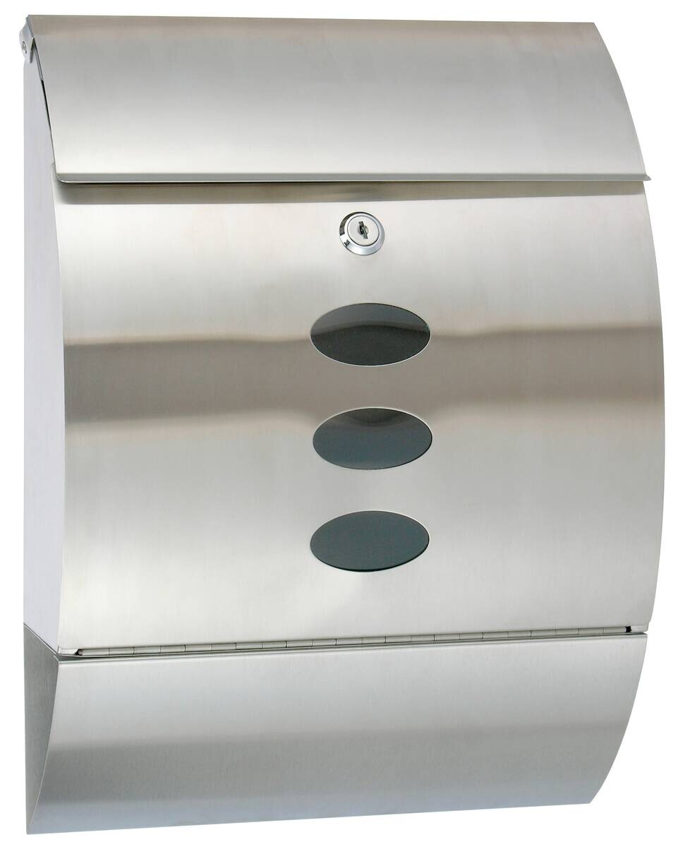 Briefkasten Edelstahl B/T/L: ca. 30x12x40 cm