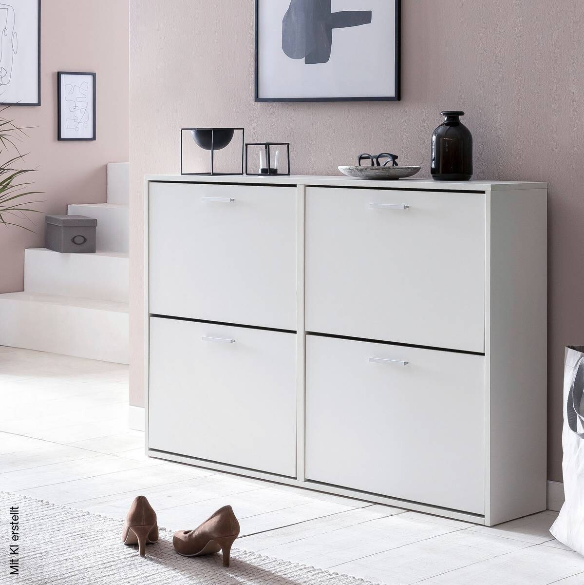 Schuhschrank weiß weiß B/H/T: ca. 120x81x24 cm