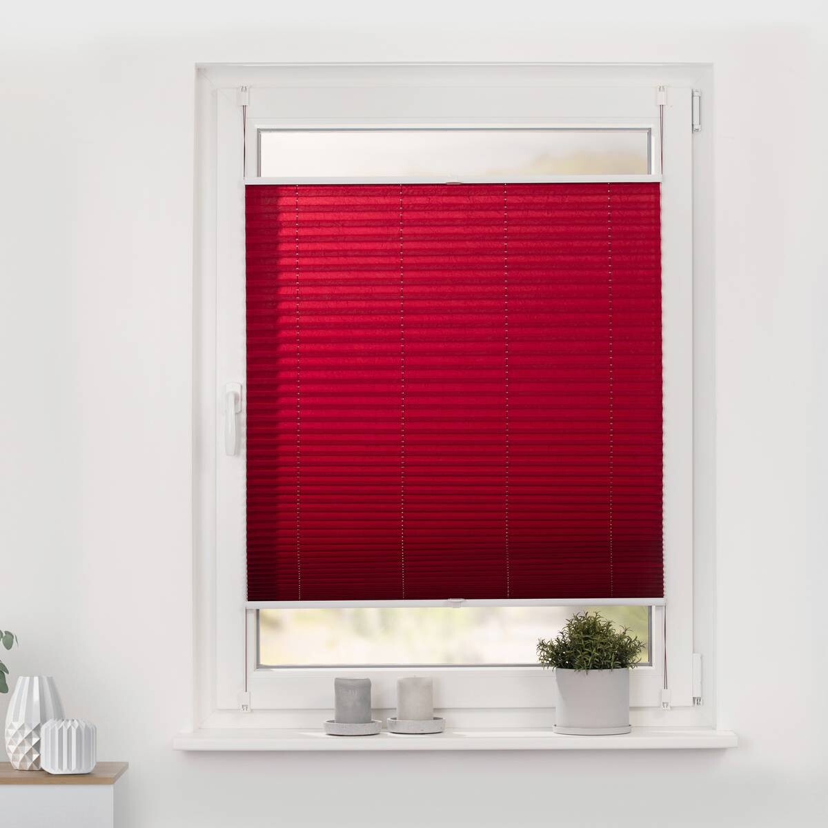 LICHTBLICK Spannplissee brombeer B/L: ca. 95x130 cm