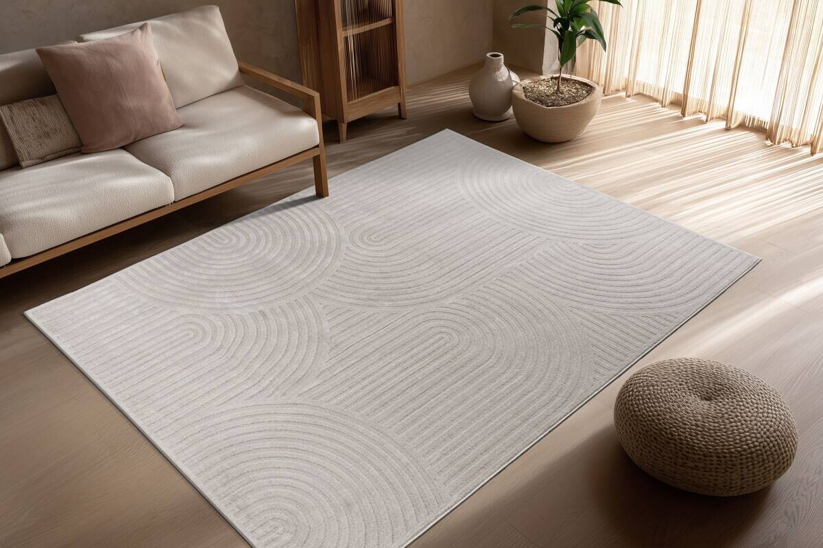 Kayoom Teppich Bandito 325 silber B/L: ca. 120x170 cm