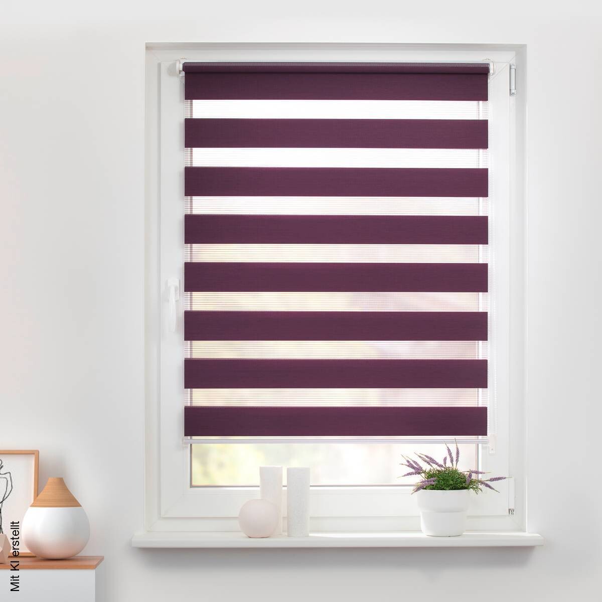 LICHTBLICK Doppelrollo Duo brombeer B/L: ca. 100x150 cm
