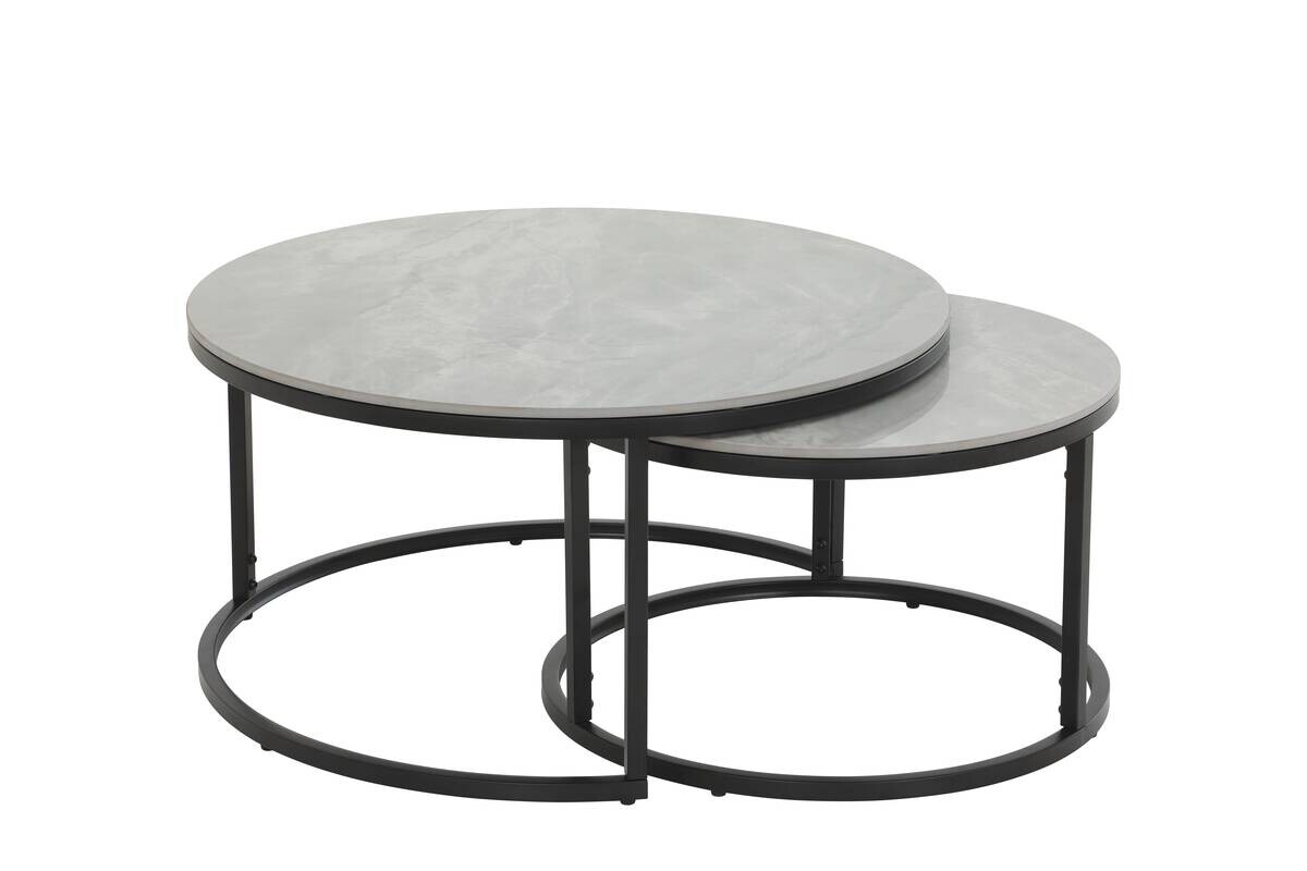 Couchtisch Luis grau Marmor dunkel Hochglanz Optik