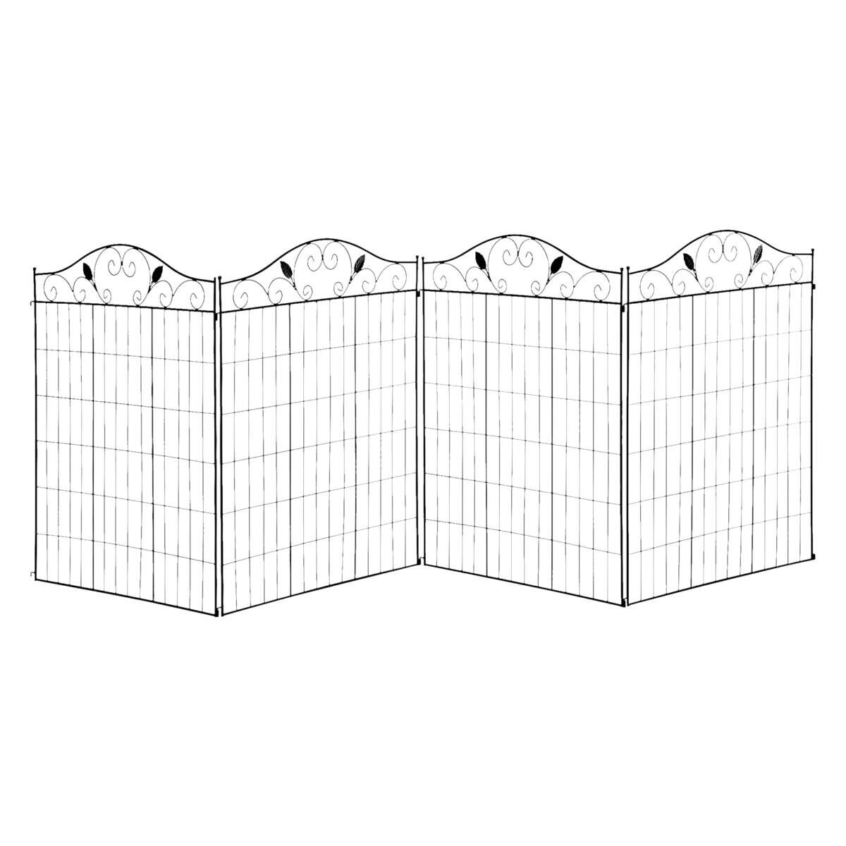 Outsunny Zaun schwarz Polypropylen B/H/L: ca. 0,8x365x112 cm