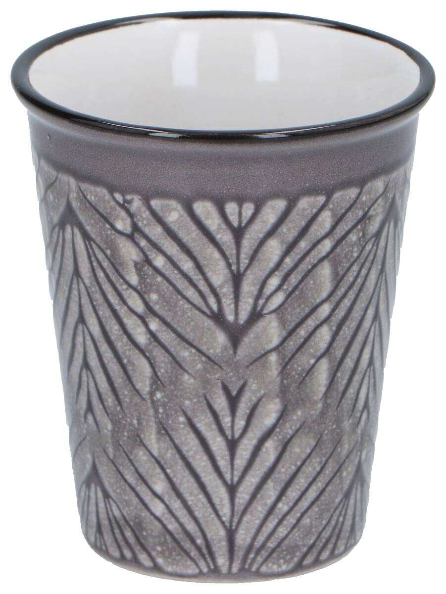 Tassen-Set braun Steinzeug B/H/L: ca. 6,4x7,5x6,4 cm