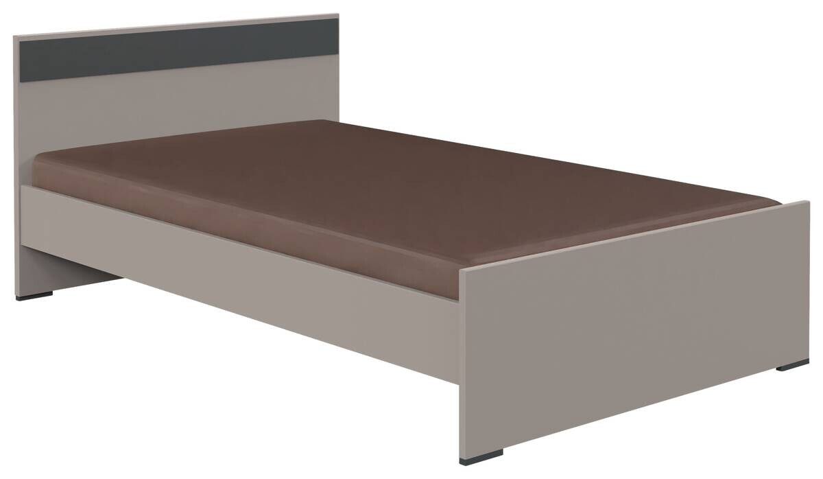 Bett Bahamas Sahara grau Liegefläche B/L: ca. 140x200 cm