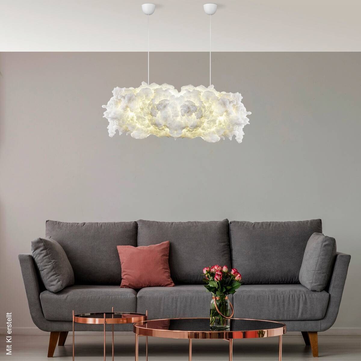 Opviq Pendelleuchte Serene weiß B/H/T/L: ca. 90x80x45x90 cm E27 1 Brennstellen