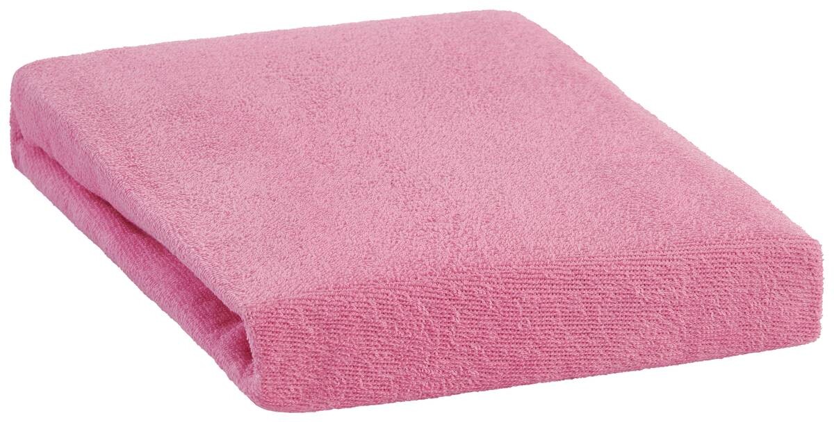 Frottee Spannbetttuch rosa 100% Baumwolle B/L: ca. 70x140 cm