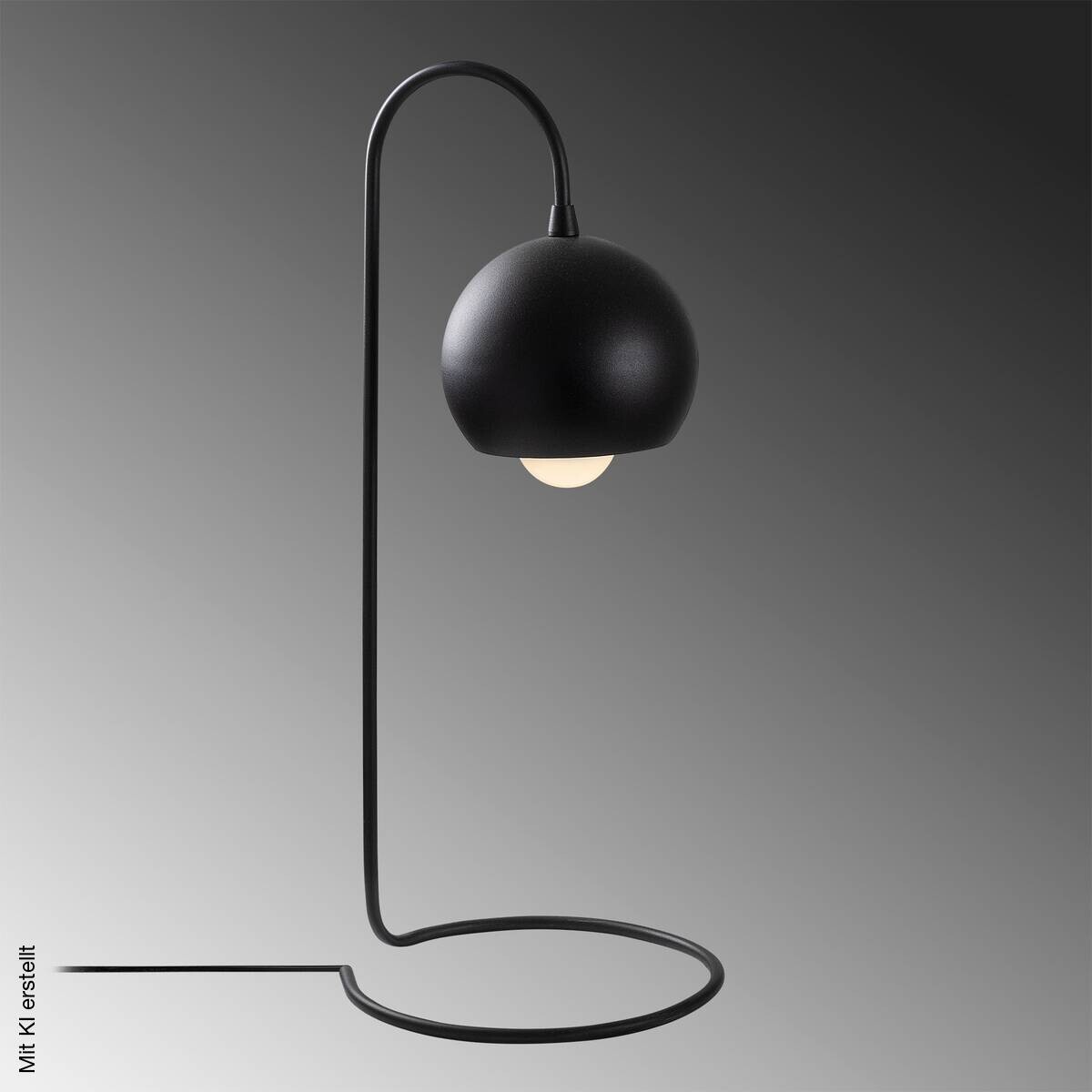 Opviq Tischleuchte schwarz Metall B/H/L: ca. 23x56x14 cm E27 1 Brennstellen