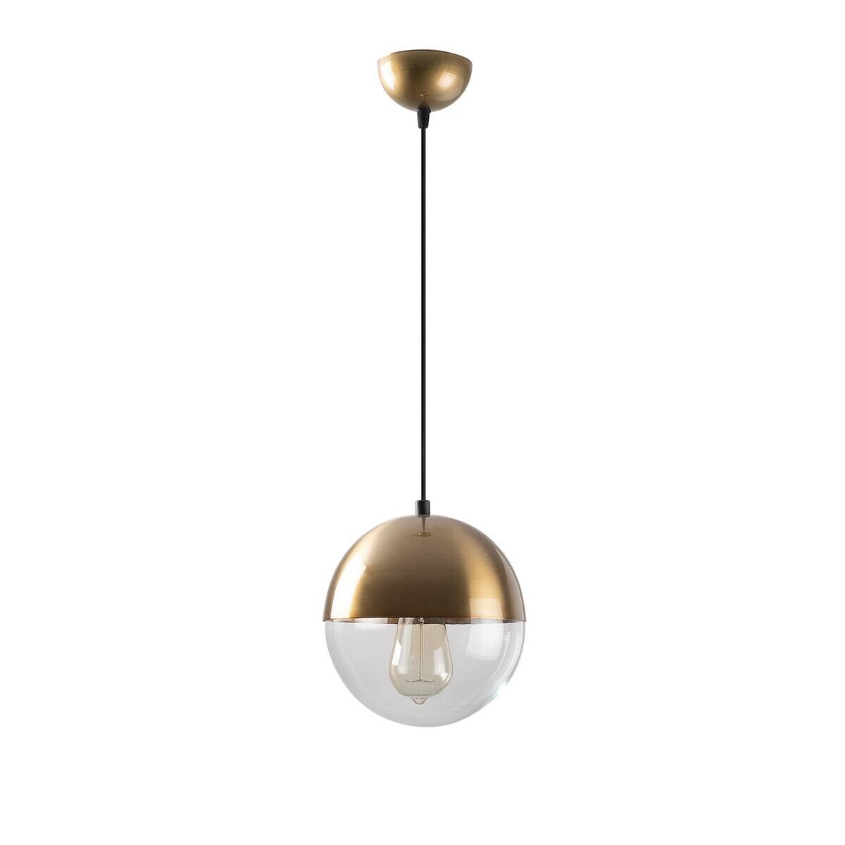 Opviq Pendelleuchte Bastos bronze Glas Metall B/H/T/L/D: ca. 20x117x20x20x20 cm E27 1 Brennstellen