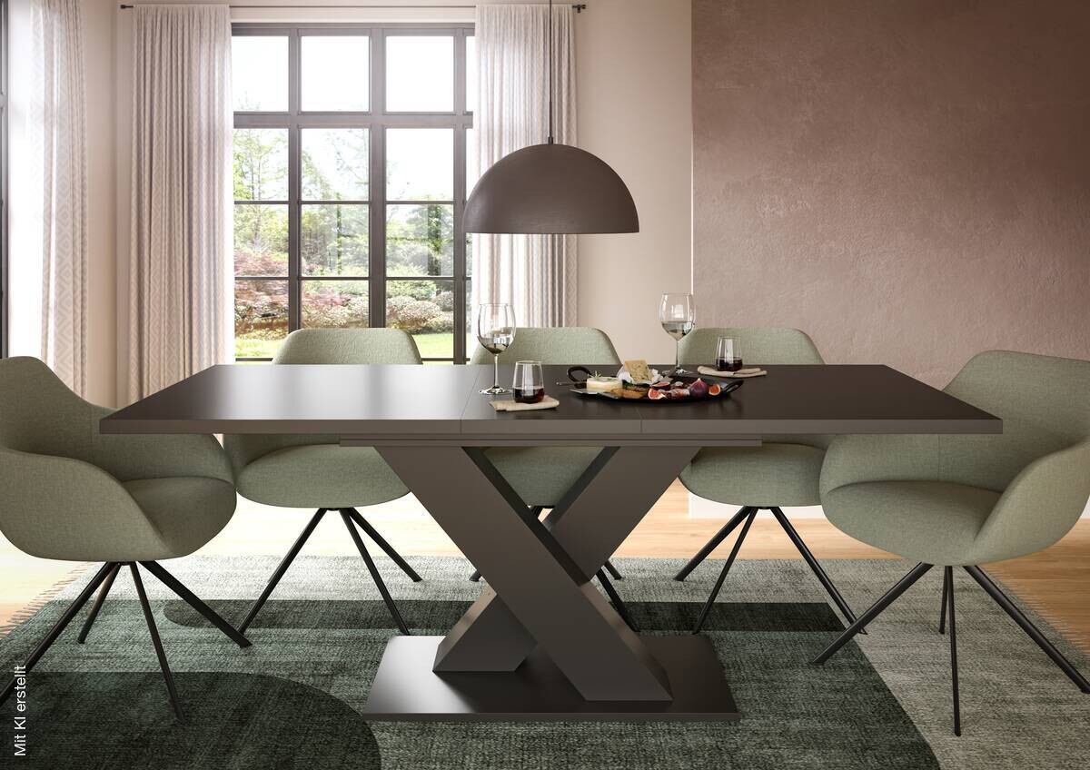 Esstisch Motion grau B/H/T: ca. 150x76x80 cm