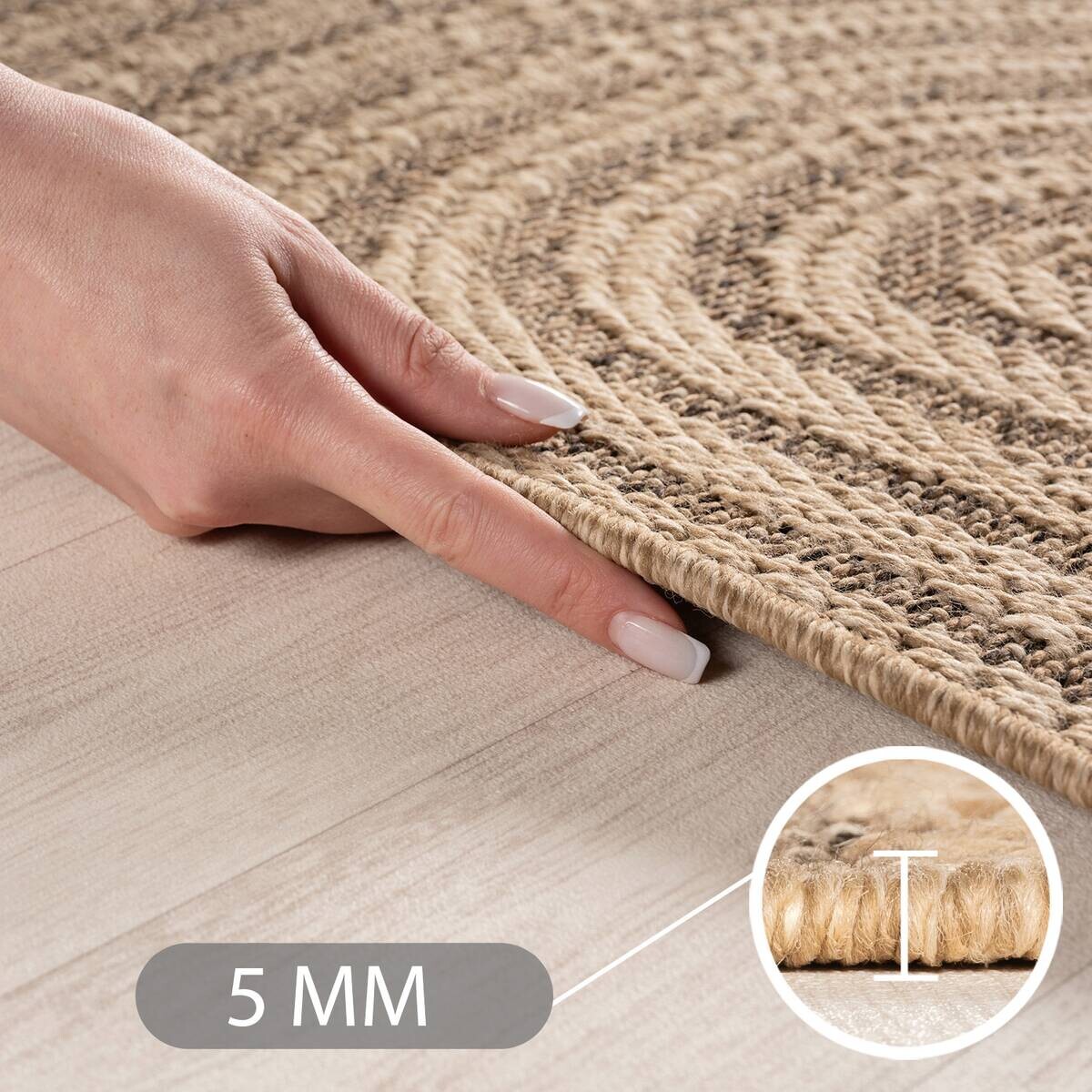 Ayyildiz Flachwebteppich TIMBER beige D: ca. 200 cm