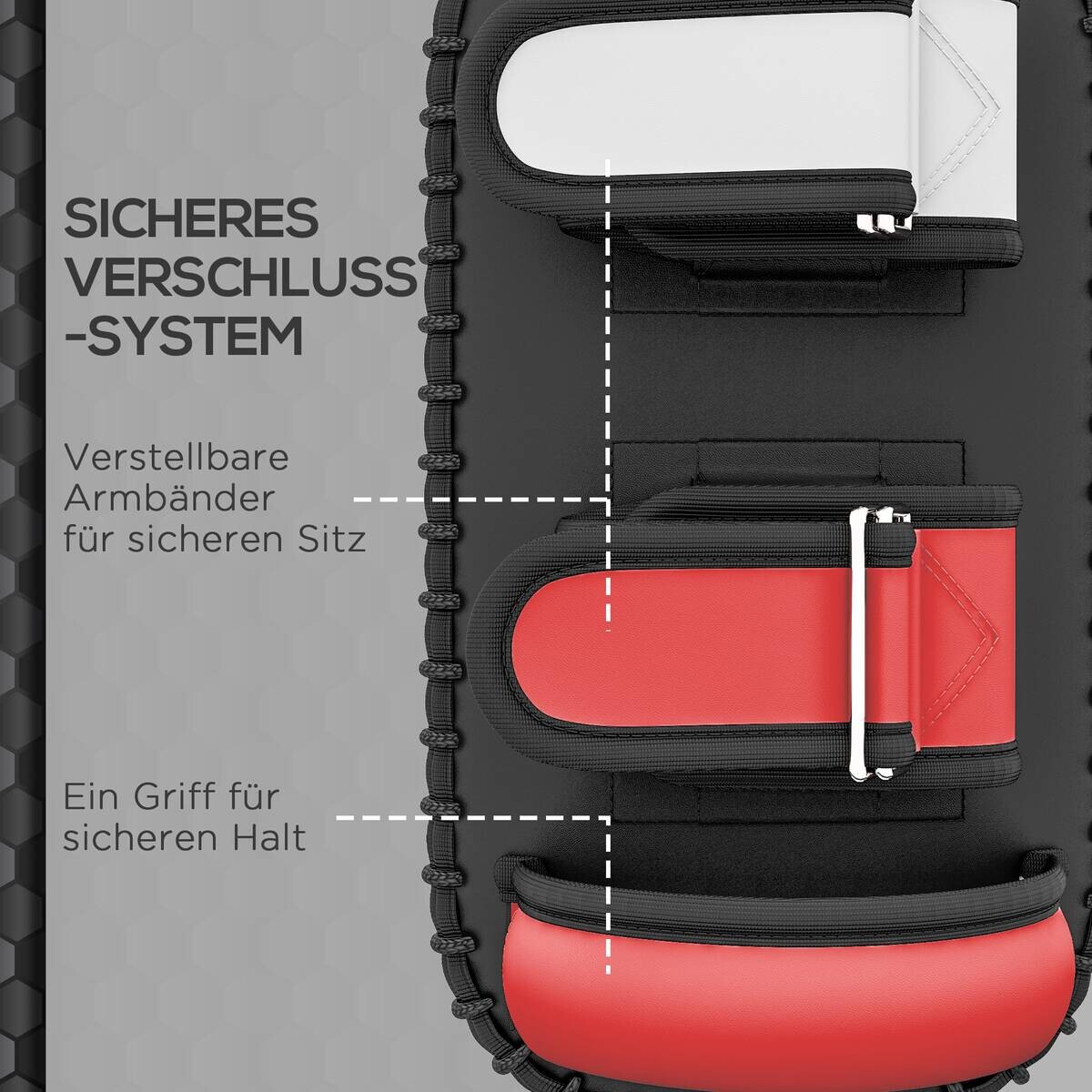 SPORTNOW Fitness-Zubehör schwarz Kunstleder B/H/L: ca. 20x38x18 cm
