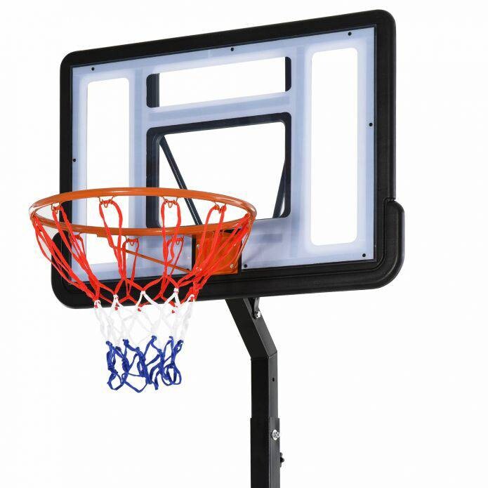HOMCOM Basketballkorb schwarz H/L: ca. 350x86 cm