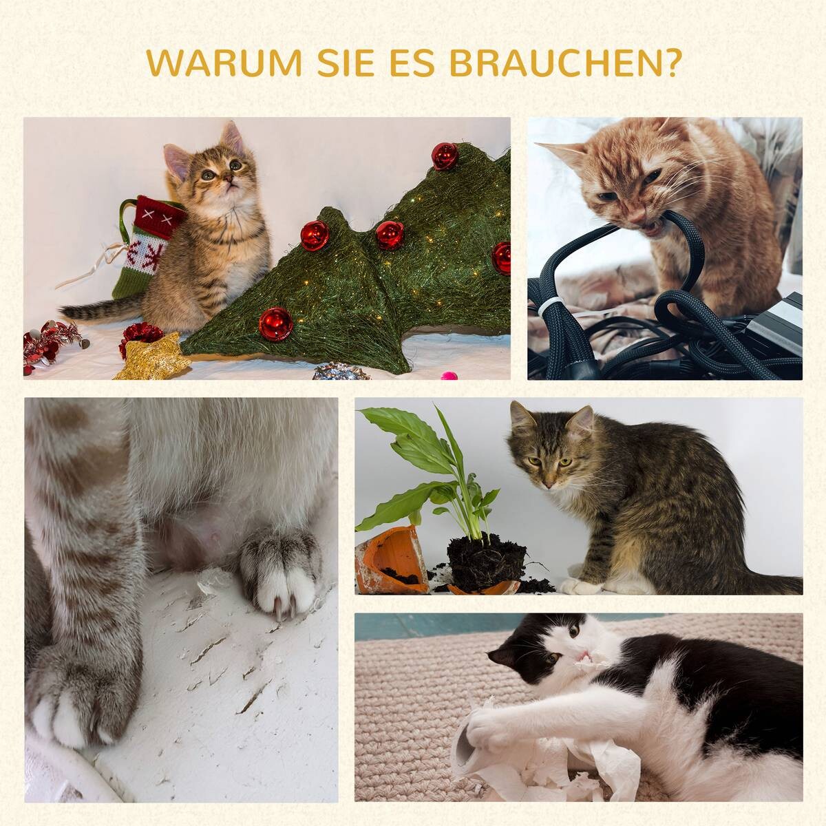 PawHut Katzenbaum grau Sisal B/H/L: ca. 48x104x48 cm