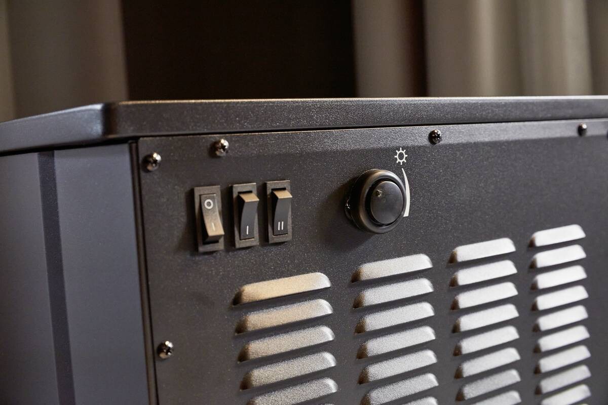 BHP Elektrischer-Kamin BG00595 schwarz Kunststoff Metall B/H/T: ca. 45x74x32 cm