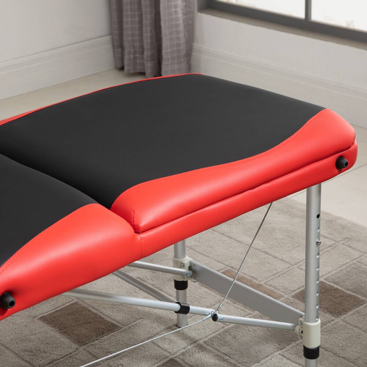 HOMCOM Massageliege rot PVC B/H/L: ca. 60x215x84 cm