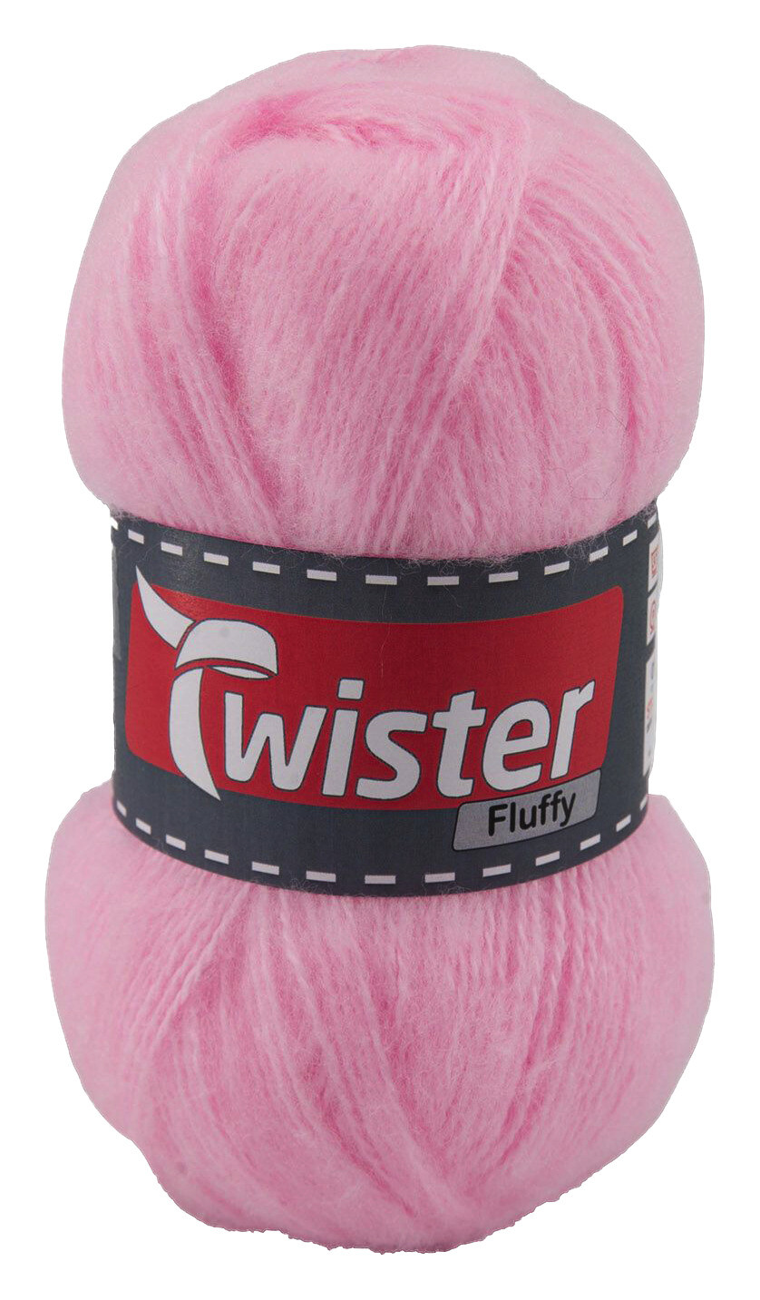 Twister Handstrickgarn Fluffy rosa L: ca. 16000 cm