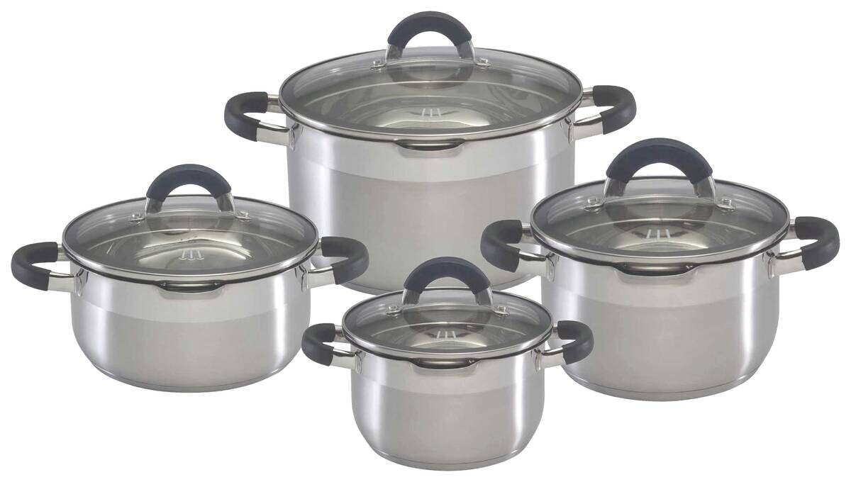 POCOline Topfset silber Edelstahl 8 tlg.