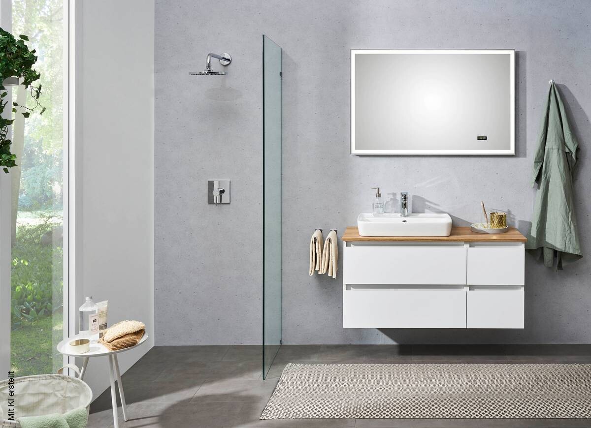 Badezimmer-Set Quickset 360 weiß glanz B/H/T: ca. 113x200x50 cm