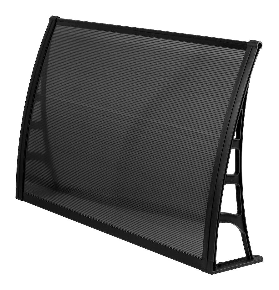 Brosplast Vordach schwarz B/H/L: ca. 120x23x70 cm