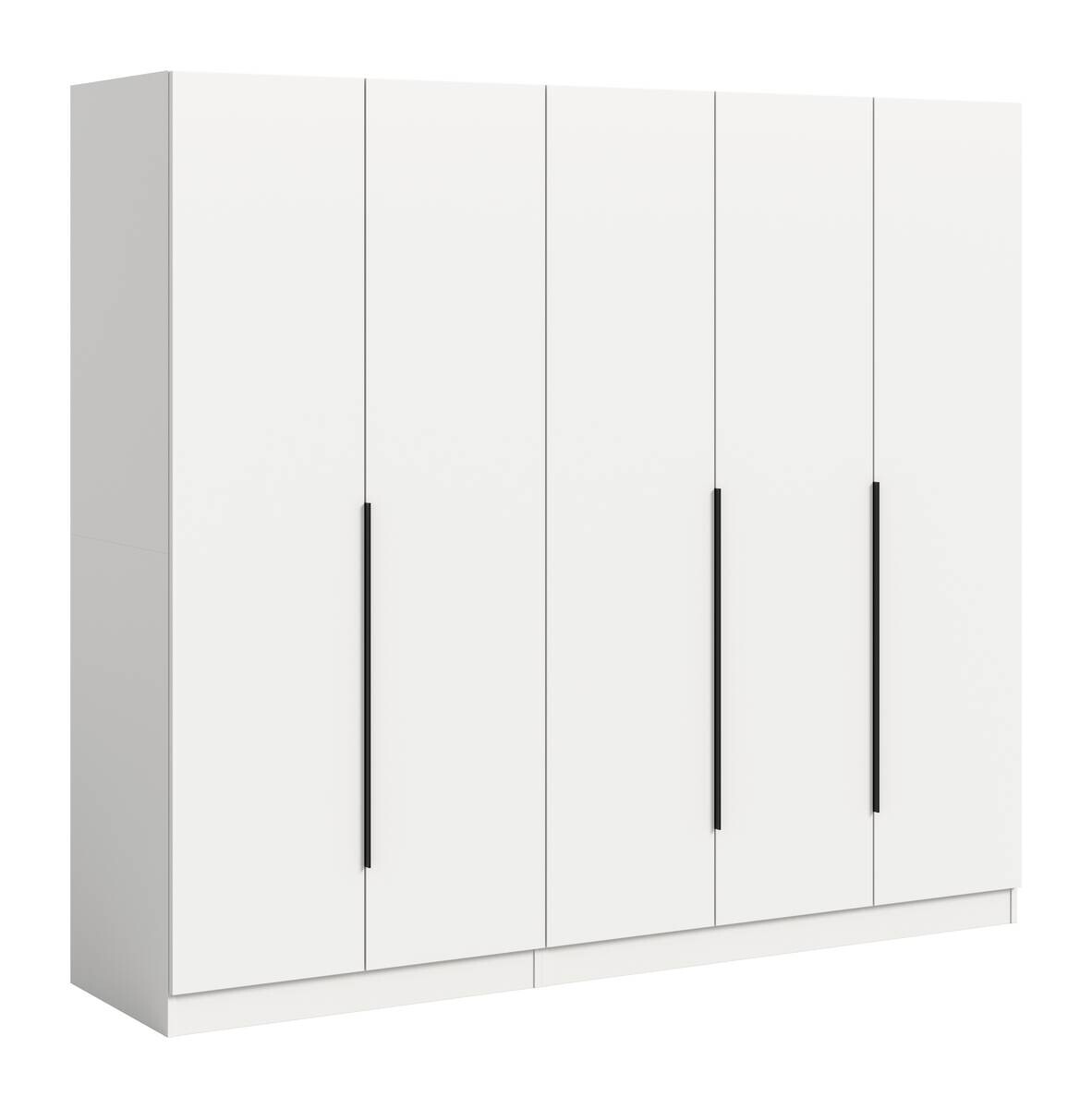 Kleiderschrank KOPENHAGEN weiß B/H/T: ca. 200x181x52 cm