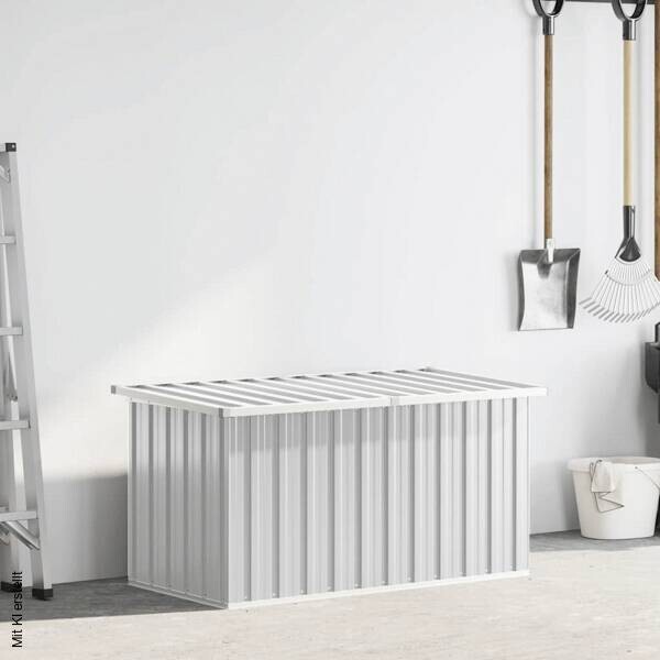 vidaXL Aufbewahrungsbox grau Kunststoff B/H/T/L: ca. 67x65x67x129 cm