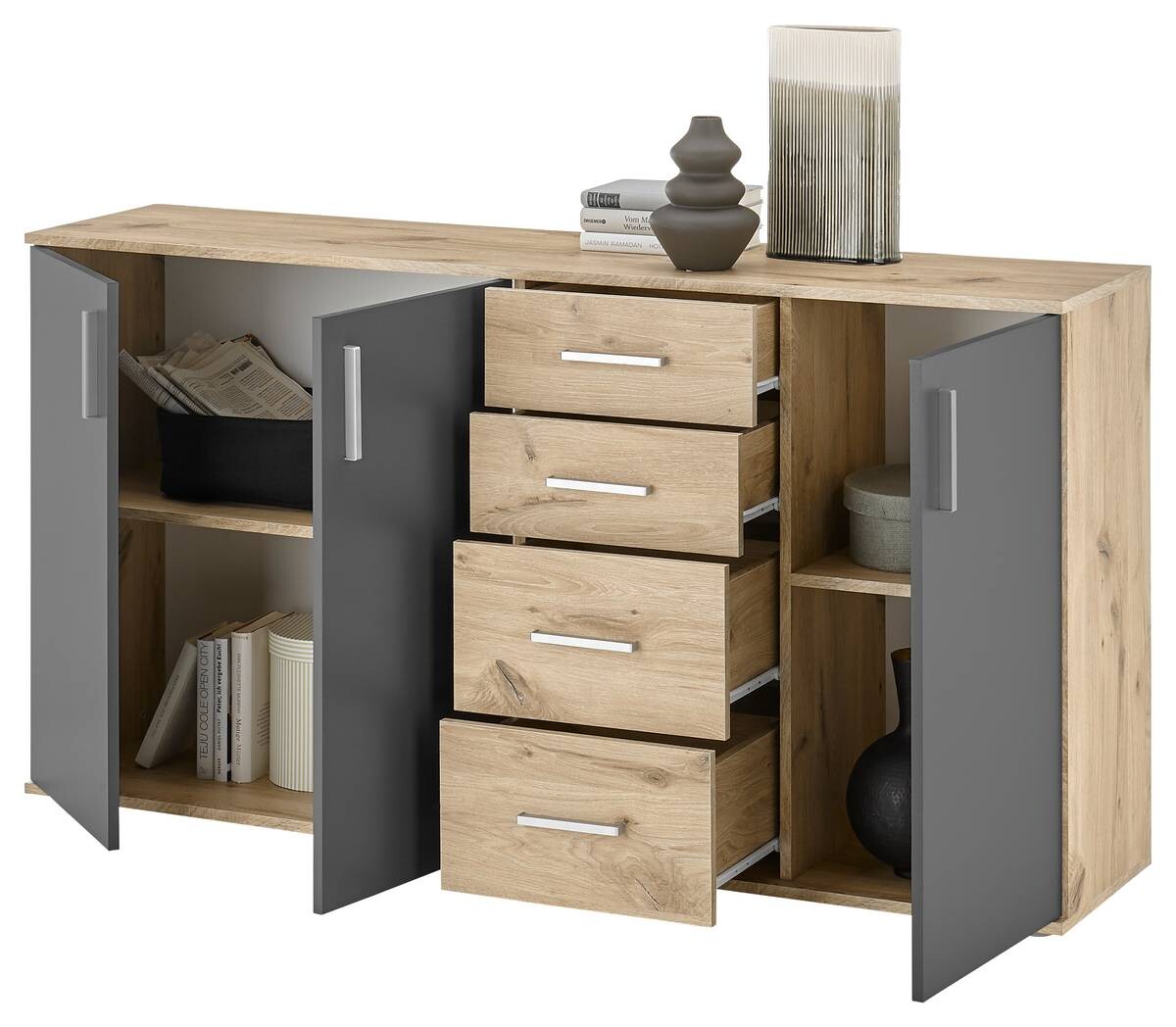 Kommode BC 1040 Viking Oak Grau NB Sideboard Kommode BC 1040 Viking Oak Grau NB Sideboard