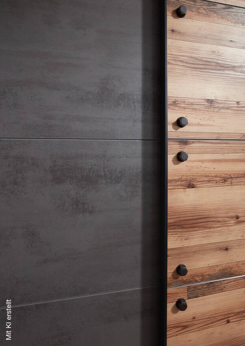 Schwebetürenschrank Dover Alpin Lodge Nachbildung Betonoxid Optik B/H/T: ca. 270x210x60 cm