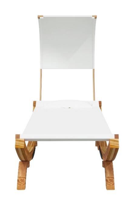 vidaXL Gartenliege creme Holz B/H/L: ca. 200x126x100 cm