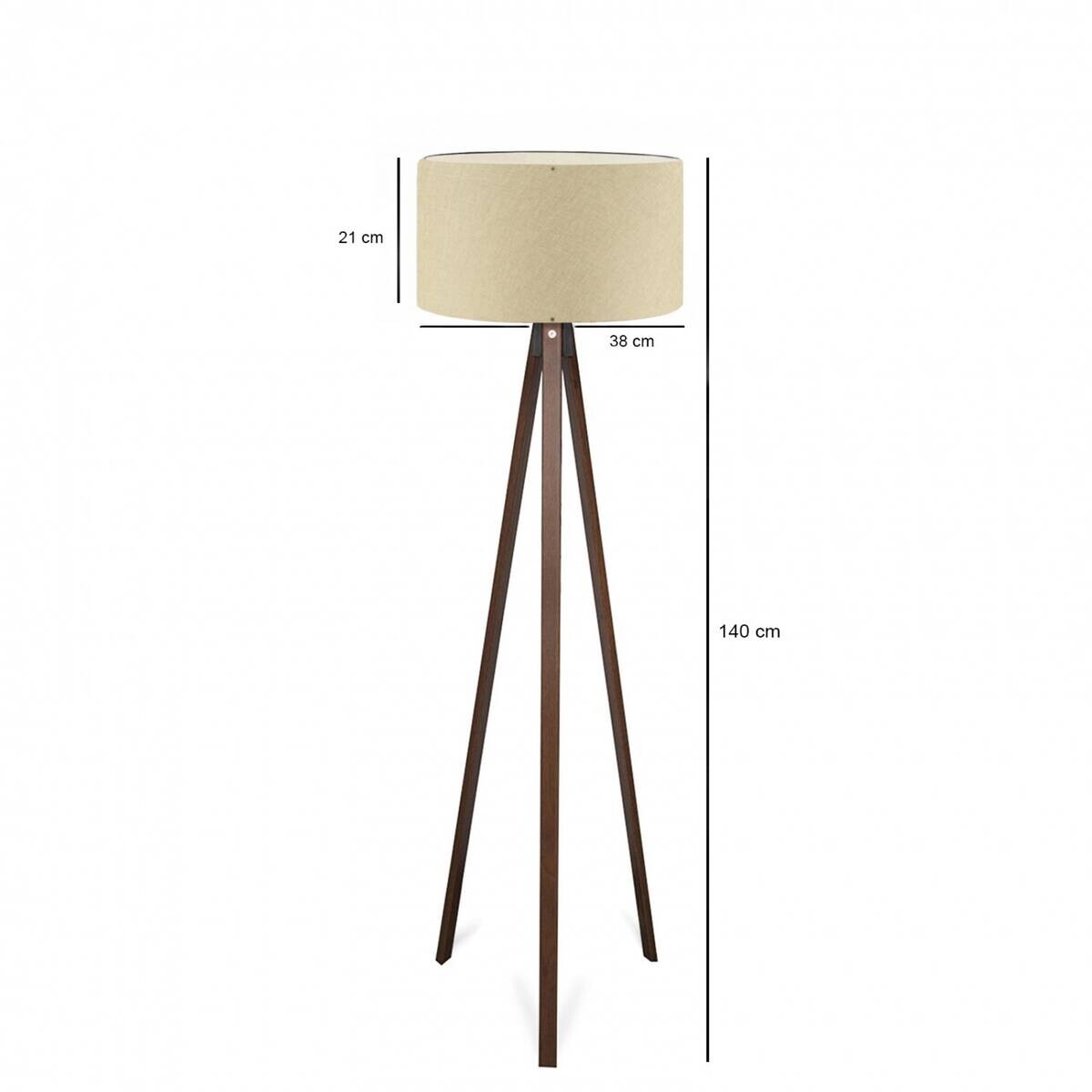 Opviq Stehlampe AYD-2581 beige PVC B/H/T/L/D: ca. 38x140x38x38x38 cm E27 1 Brennstellen