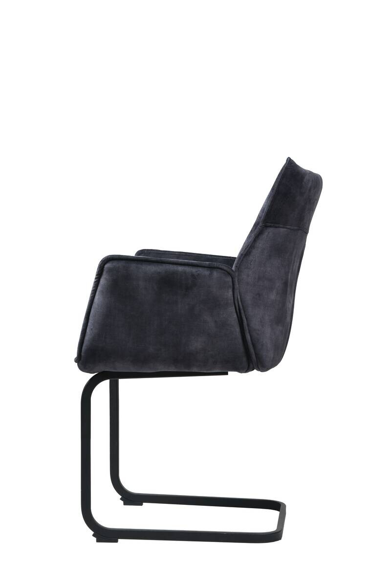 Schwingstuhl Sydney dunkelgrau Samtoptik B/H/T: ca. 61x95x60 cm