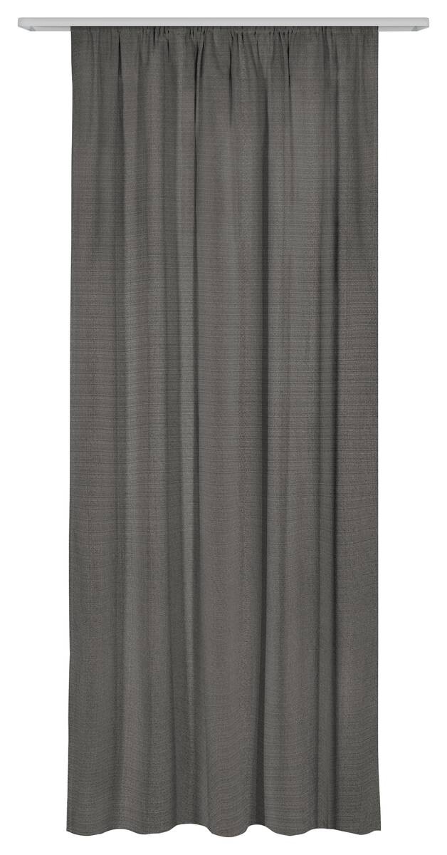 Dekovorhang Leo grau 100% Polyester B/L: ca. 135x300 cm