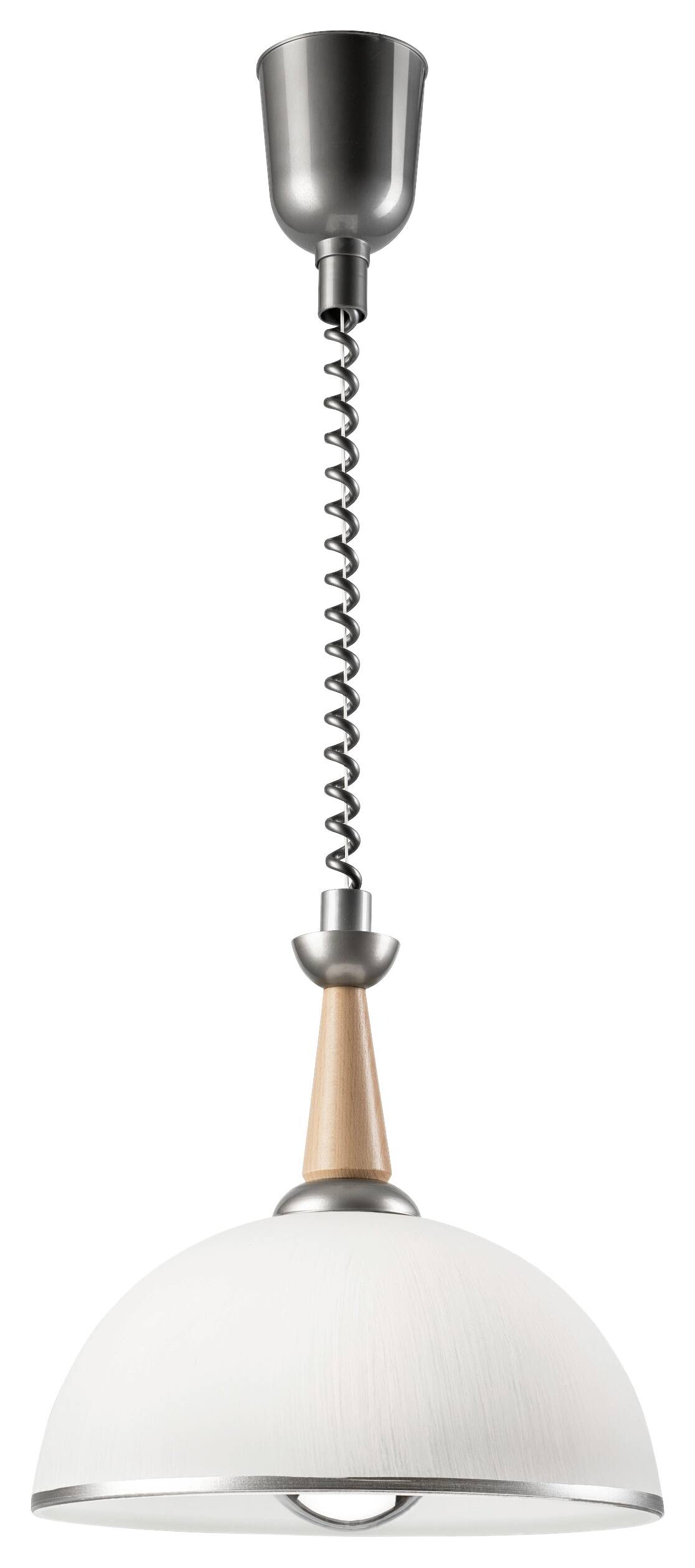 Lamkur Deckenleuchte silber Glas B/H/L: ca. 64x30x64 cm E27 1 Brennstellen