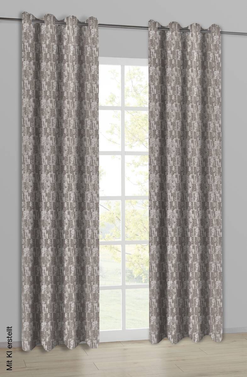 Dekovorhang Ella taupe B/L: ca. 140x245 cm