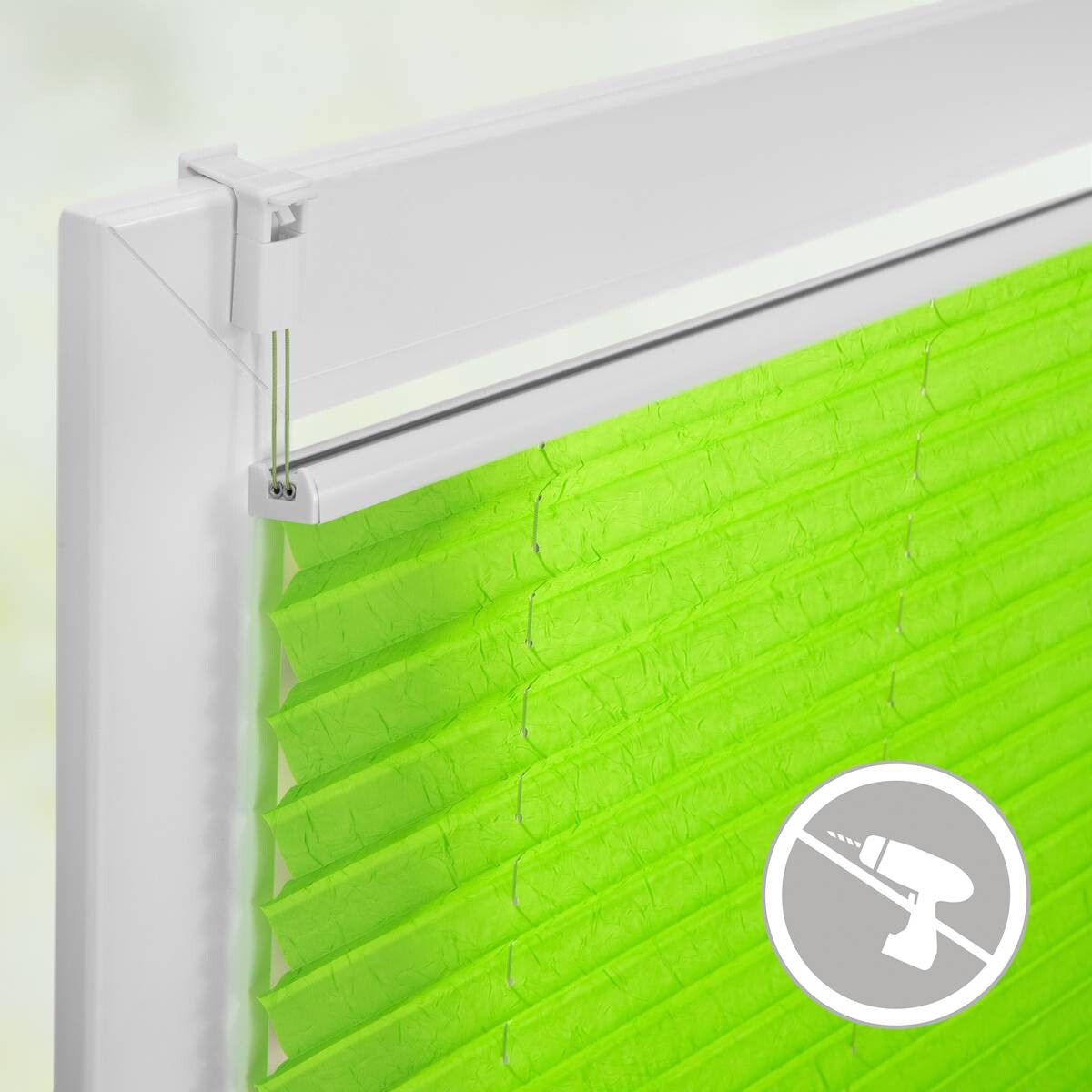 LICHTBLICK Spannplissee grün B/L: ca. 80x210 cm