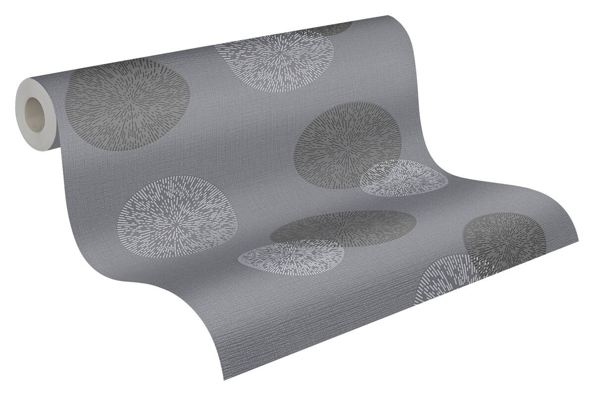 A.S.Creation Vliestapete Black & White Punkte grau B/L: ca. 53x1005 cm