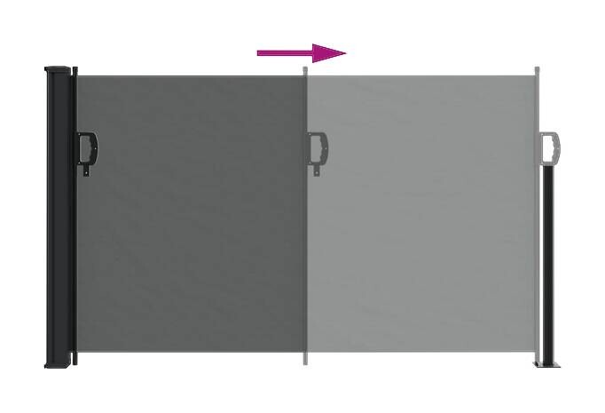 vidaXL Seitenmarkise anthrazit B/H/T/L: ca. 120x120x600x600 cm