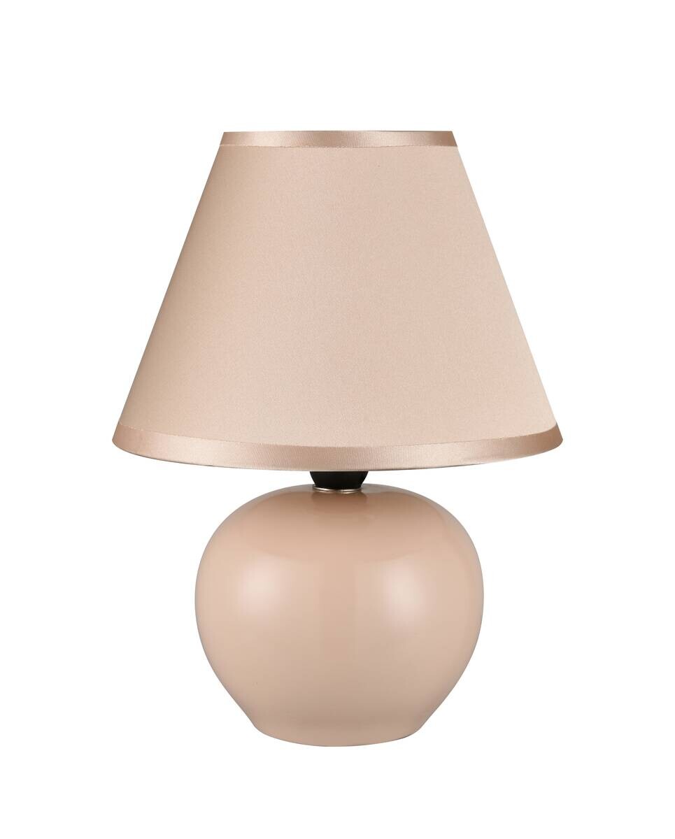 Nolo Tischleuchte Seline sand Stoff Keramik H: ca. 24 cm E14 1 Brennstellen