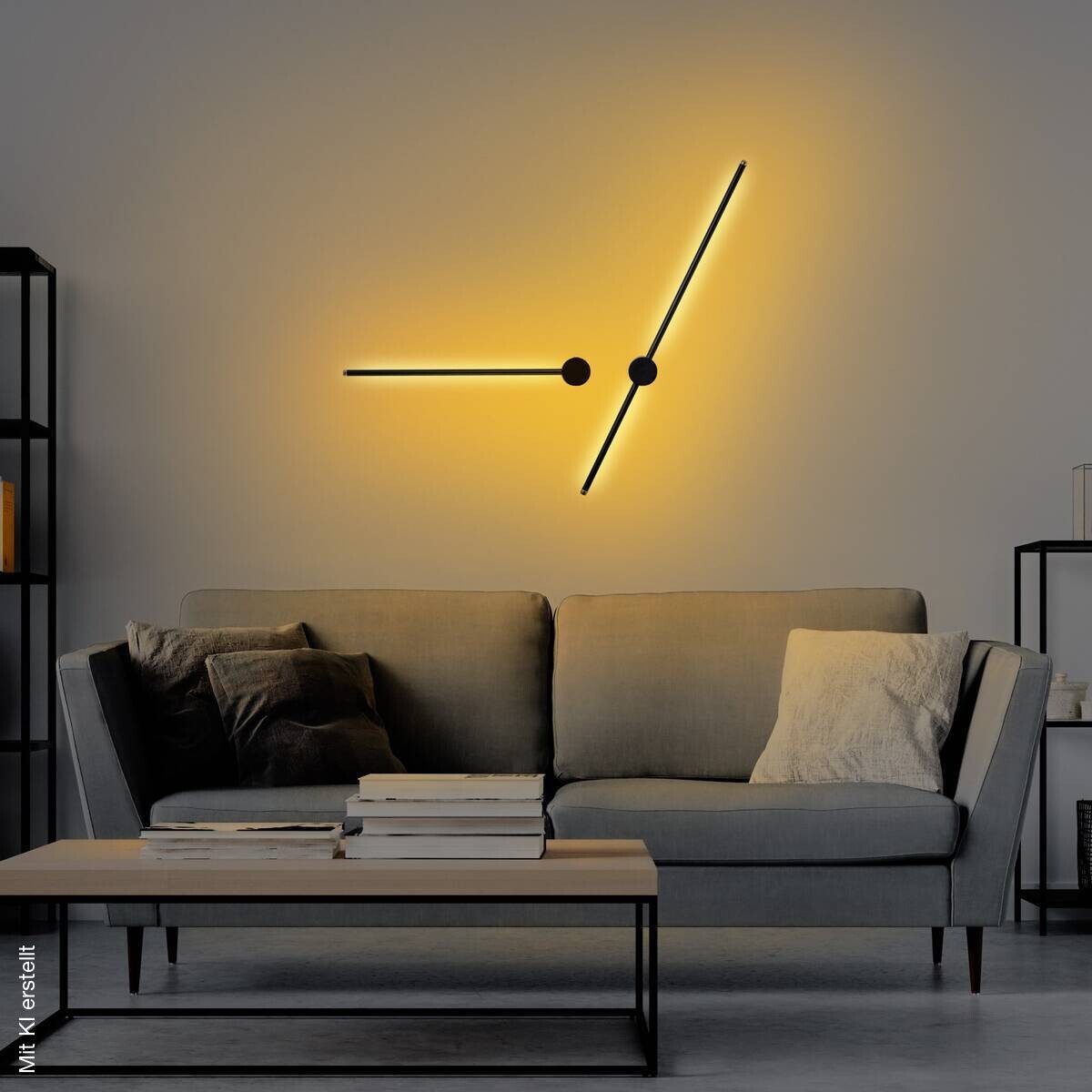 Opviq LED-Wandleuchte schwarz B/H/T: ca. 91x10x7 cm