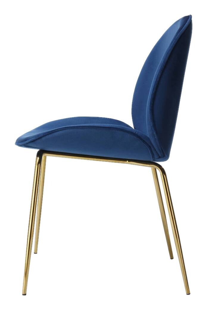 Stuhl Charlize 100 2er blau Microfaser B/H/T: ca. 48x87x59 cm