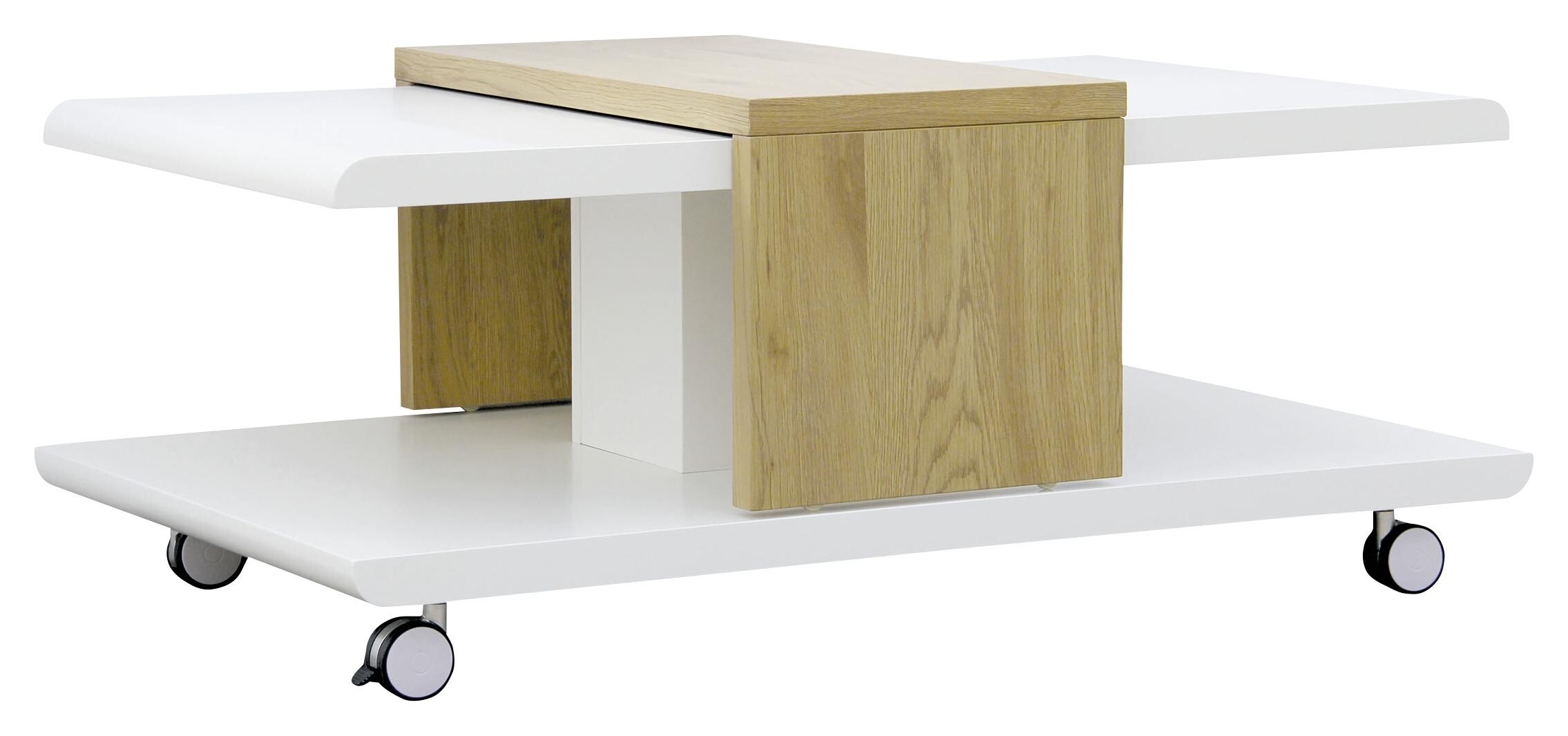 Couchtisch Joliet weiß Eiche Wild Nachbildung B/H/T: ca. 110x45x66 cm