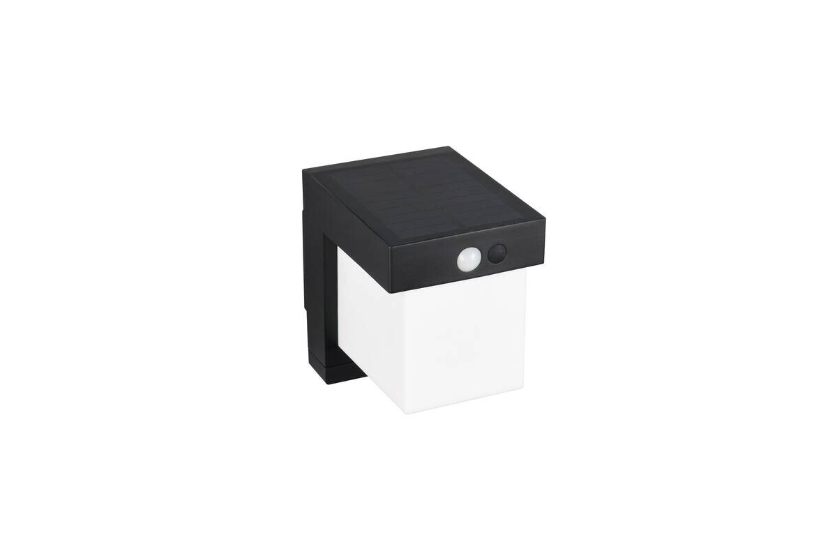 Solar-Außenwandleuchte mattschwarz B/H: ca. 1x14 cm