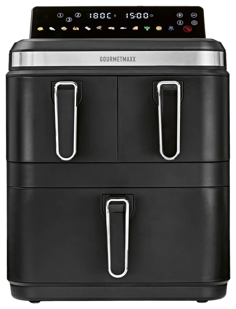 GOURMETmaxx Heißluftfritteuse 19712 schwarz Metall B/H/L: ca. 37,55x43x37,75 cm ca. 17 l