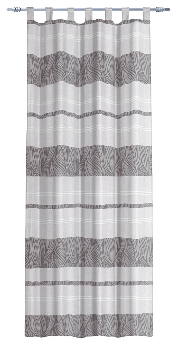Kombivorhang Capri weiß taupe 100% Polyester B/L: ca. 135x245 cm