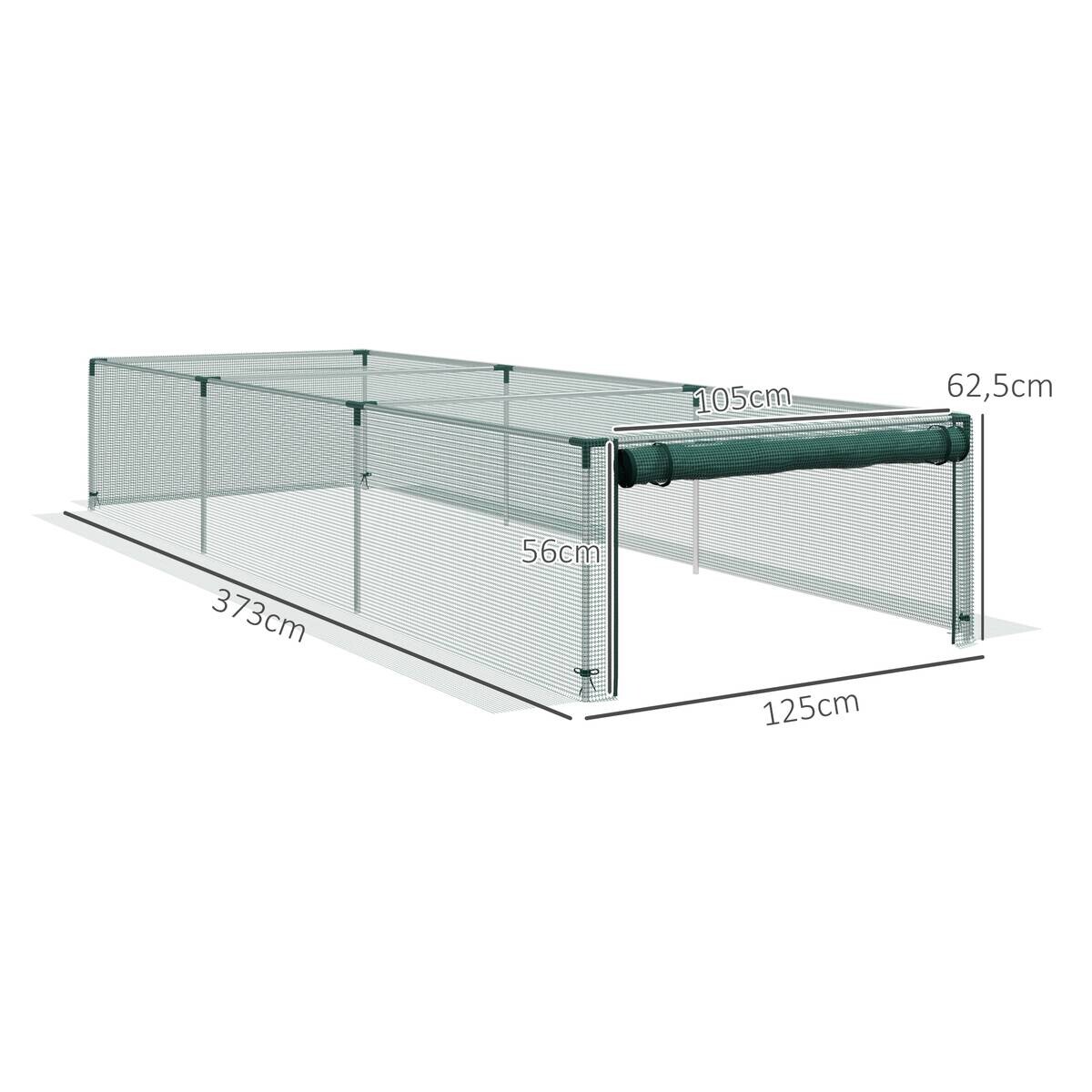 Outsunny Tier-Zubehör grün Kunststoff B/H/L: ca. 373x125x62,5 cm